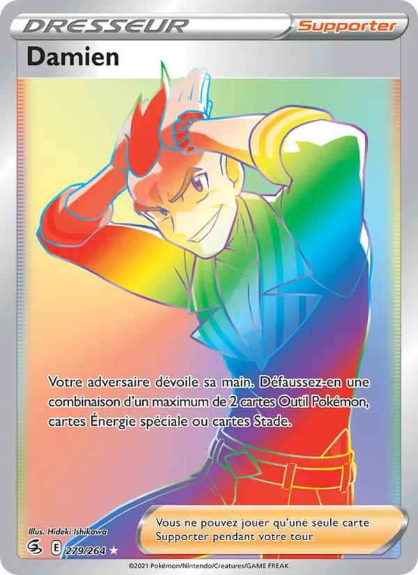 Carte Pokémon Damien 279/264 de l'extension Poing de Fusion