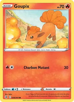 Carte Pokémon Goupix 28 — Poing de Fusion