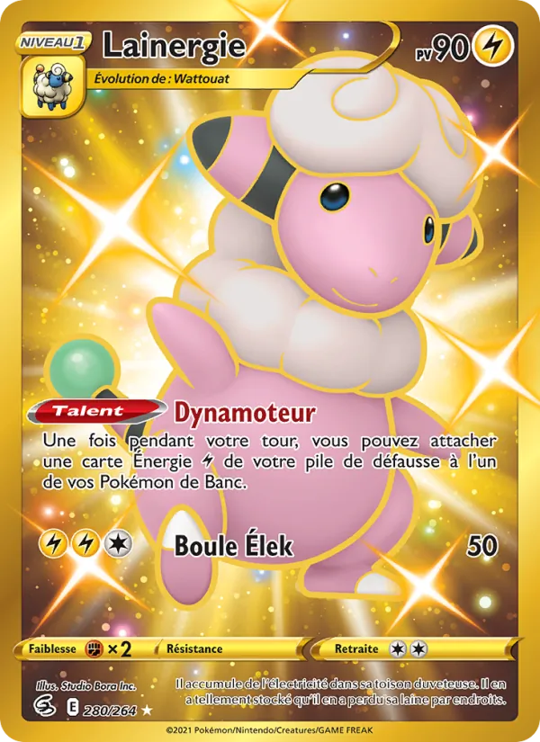 Carte Pokémon Lainergie 280/264 de l'extension Poing de Fusion