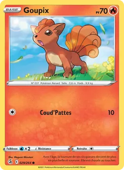 Carte Pokémon Goupix 29 — Poing de Fusion