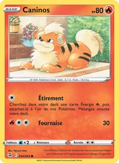 Carte Pokémon Caninos 32 — Poing de Fusion