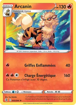 Carte Pokémon Arcanin 33 — Poing de Fusion