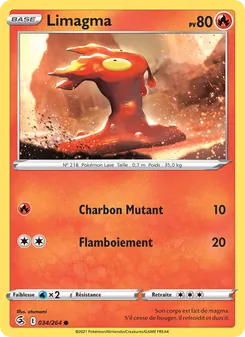 Carte Pokémon Limagma 34 — Poing de Fusion
