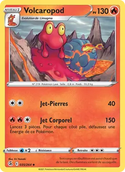 Carte Pokémon Volcaropod 35 — Poing de Fusion