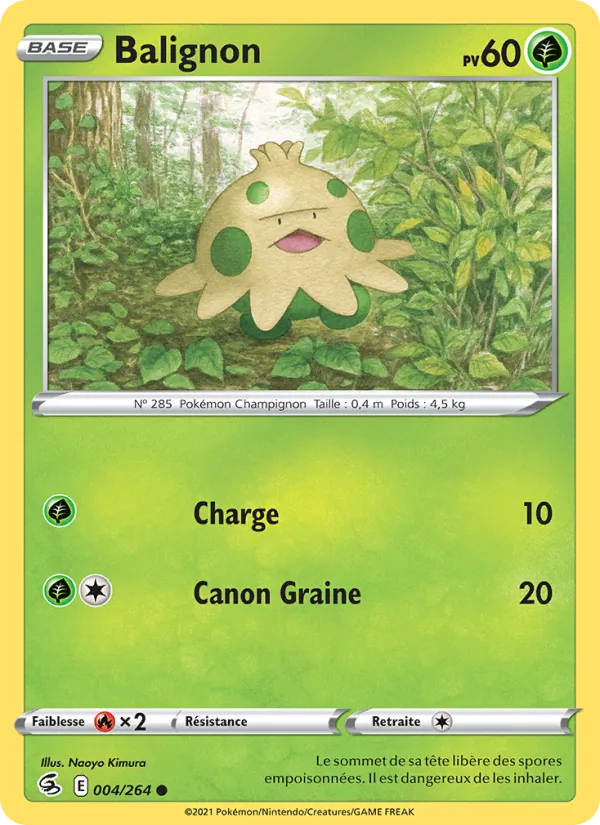 Carte Pokémon Balignon 4/264 de l'extension Poing de Fusion