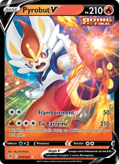 Carte Pokémon Pyrobut V 44 — Poing de Fusion