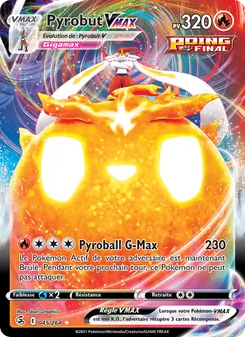 Carte Pokémon Pyrobut VMAX 45 — Poing de Fusion