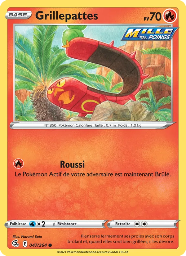 Carte Pokémon Grillepattes 47/264 de l'extension Poing de Fusion