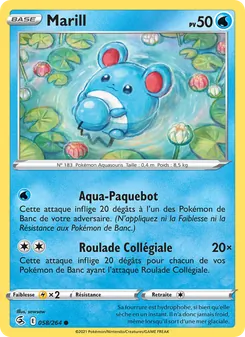 Carte Pokémon Marill 58 — Poing de Fusion