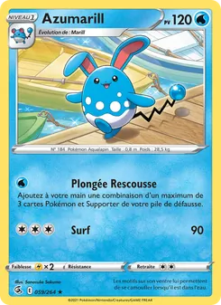 Carte Pokémon Azumarill 59 — Poing de Fusion