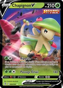 Carte Pokémon Chapignon V 6 — Poing de Fusion