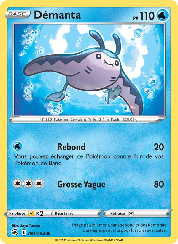 Carte Pokémon Démanta 61/264 de l'extension Poing de Fusion