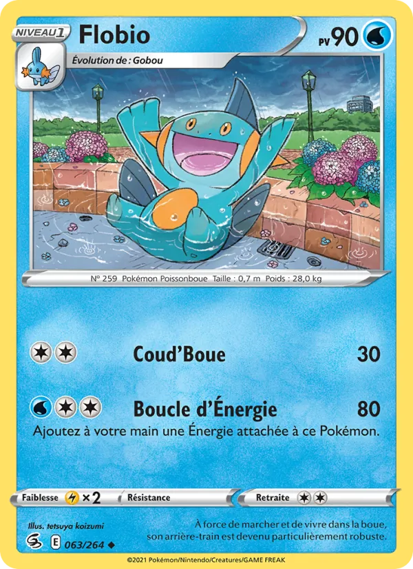 Carte Pokémon Flobio 63/264 de l'extension Poing de Fusion