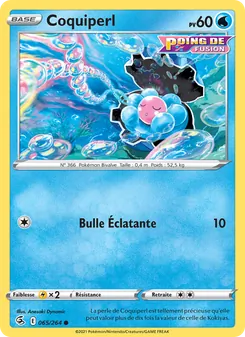Carte Pokémon Coquiperl 65 — Poing de Fusion