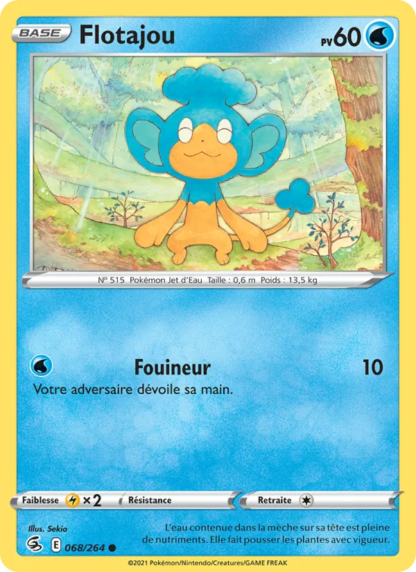 Carte Pokémon Flotajou 68/264 de l'extension Poing de Fusion