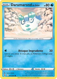 Carte Pokémon Darumarond de Galar 71 — Poing de Fusion