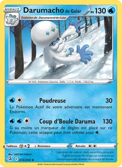 Carte Pokémon Darumacho de Galar 72 — Poing de Fusion