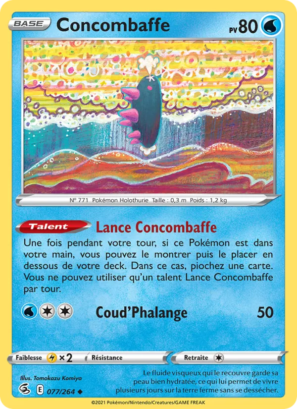 Carte Pokémon Concombaffe 77/264 de l'extension Poing de Fusion