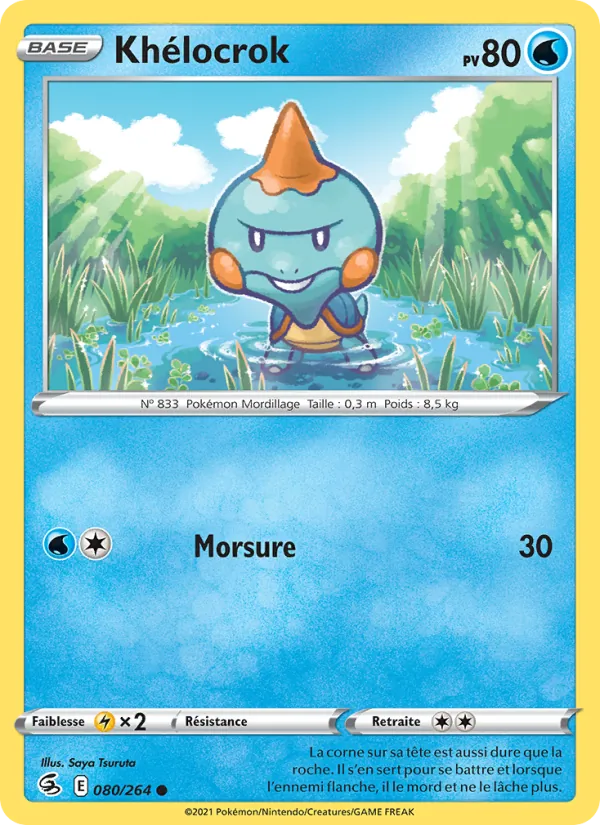 Carte Pokémon Khélocrok 80/264 de l'extension Poing de Fusion