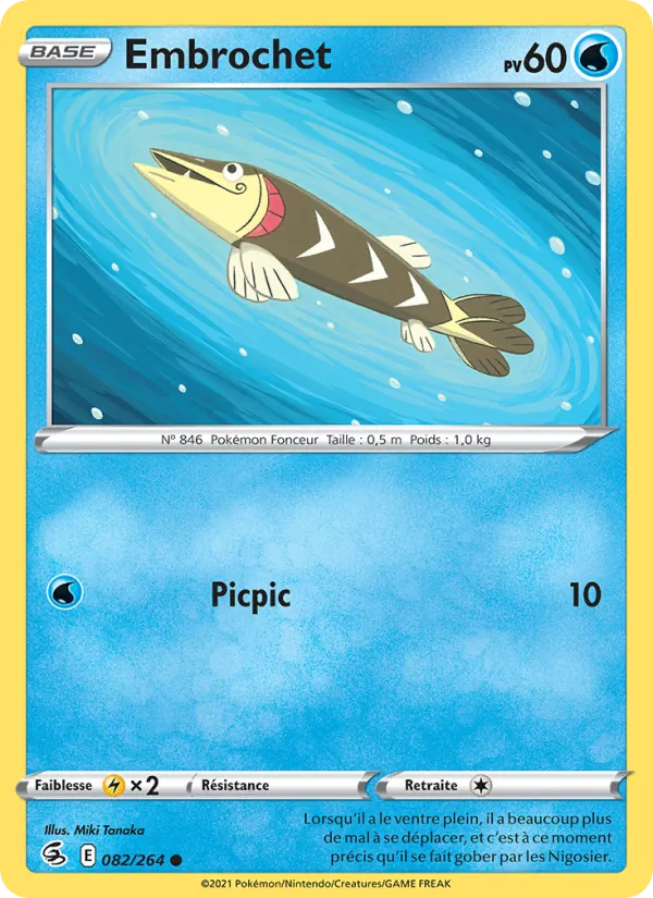Carte Pokémon Embrochet 82/264 de l'extension Poing de Fusion