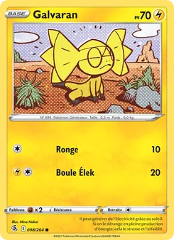 Carte Pokémon Galvaran 98 — Poing de Fusion