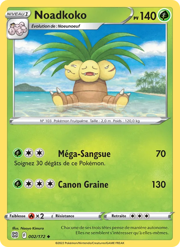 Carte Pokémon Noadkoko 002/172 de l'extension Stars Étincelantes
