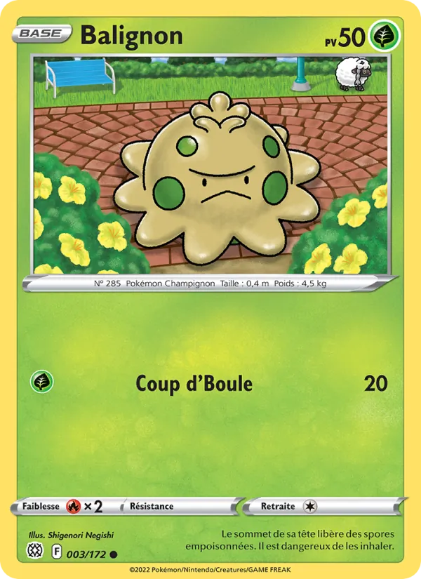 Carte Pokémon Balignon 003/172 de l'extension Stars Étincelantes