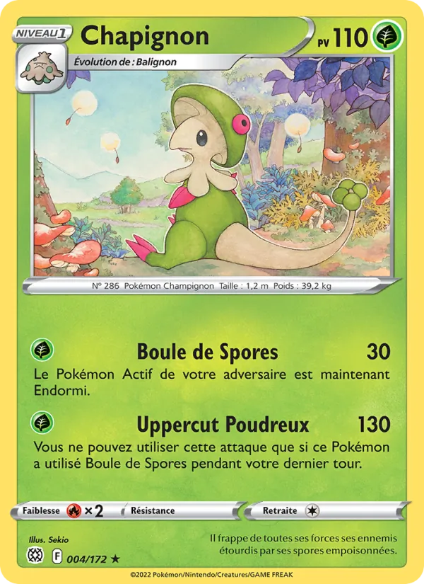 Carte Pokémon Chapignon 004/172 de l'extension Stars Étincelantes