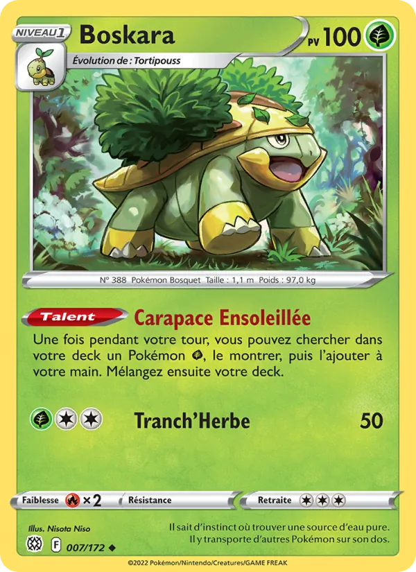 Carte Pokémon Boskara 007/172 de l'extension Stars Étincelantes