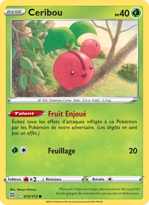 Carte Pokémon Ceribou 012/172 de l'extension Stars Étincelantes