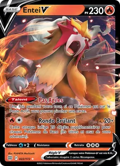 Carte Pokémon Entei V 022 — Stars Étincelantes