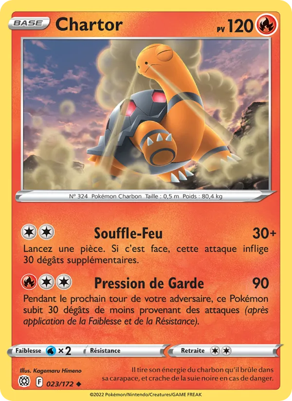 Carte Pokémon Chartor 023/172 de l'extension Stars Étincelantes