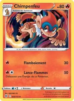 Carte Pokémon Chimpenfeu 025 — Stars Étincelantes