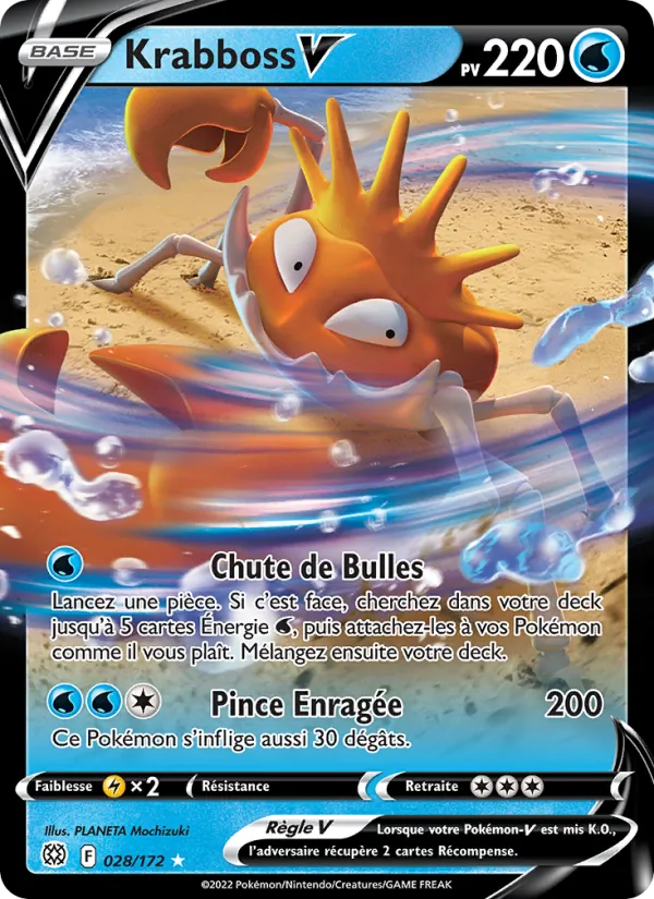 Carte Pokémon Krabboss V 028/172 de l'extension Stars Étincelantes