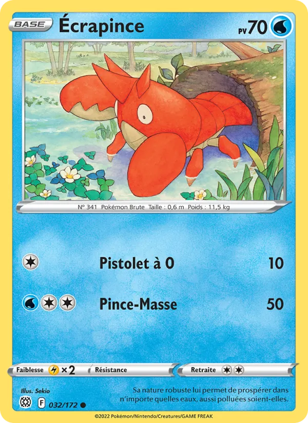 Carte Pokémon Écrapince 032/172 de l'extension Stars Étincelantes