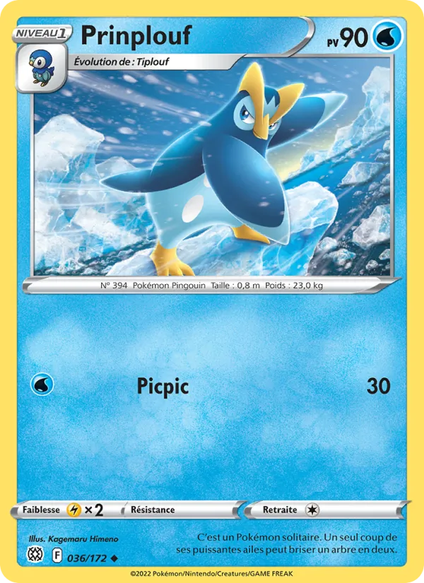 Carte Pokémon Prinplouf 036/172 de l'extension Stars Étincelantes