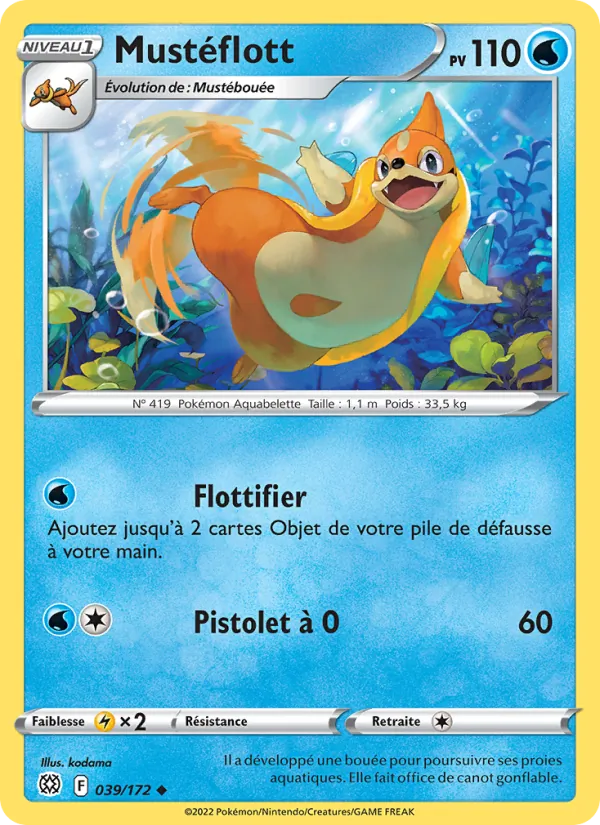 Carte Pokémon Mustéflott 039/172 de l'extension Stars Étincelantes