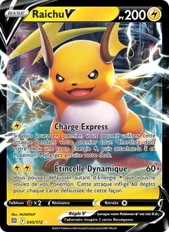 Carte Pokémon Raichu V 045 — Stars Étincelantes