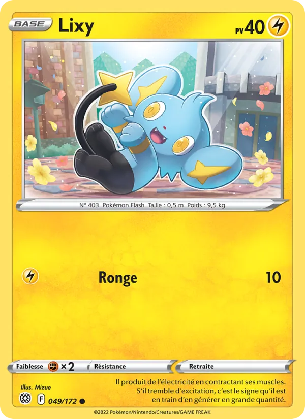 Carte Pokémon Lixy 049/172 de l'extension Stars Étincelantes