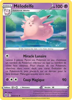 Carte Pokémon Mélodelfe 054 — Stars Étincelantes