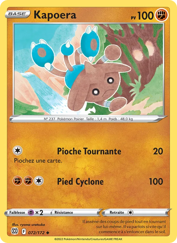 Carte Pokémon Kapoera 072/172 de l'extension Stars Étincelantes