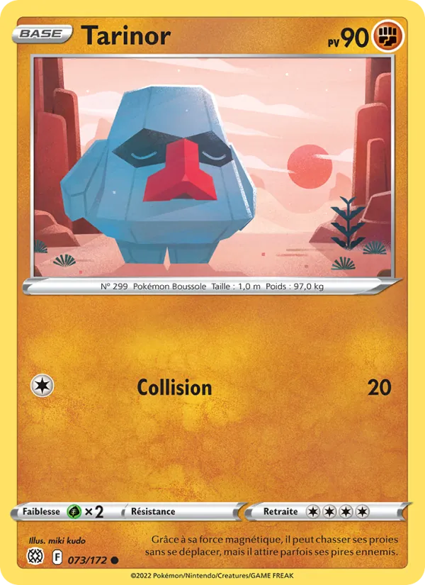 Carte Pokémon Tarinor 073/172 de l'extension Stars Étincelantes