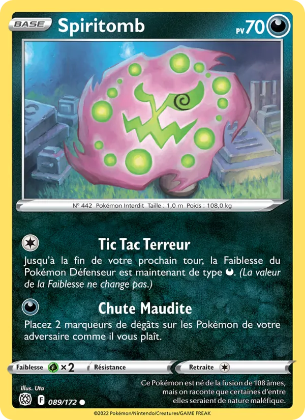 Carte Pokémon Spiritomb 089/172 de l'extension Stars Étincelantes