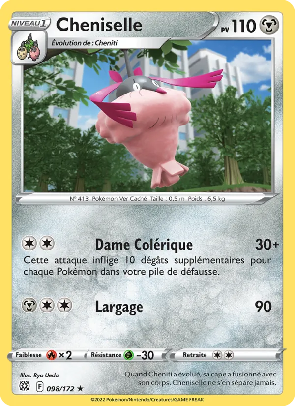 Carte Pokémon Cheniselle 098/172 de l'extension Stars Étincelantes