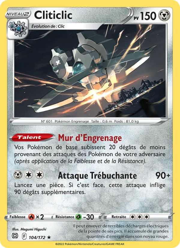 Carte Pokémon Cliticlic 104/172 de l'extension Stars Étincelantes