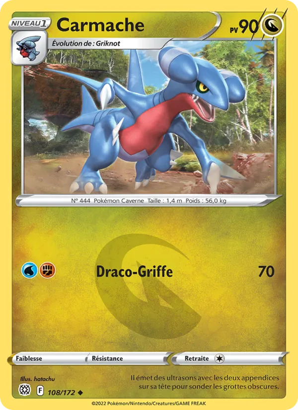 Carte Pokémon Carmache 108/172 de l'extension Stars Étincelantes