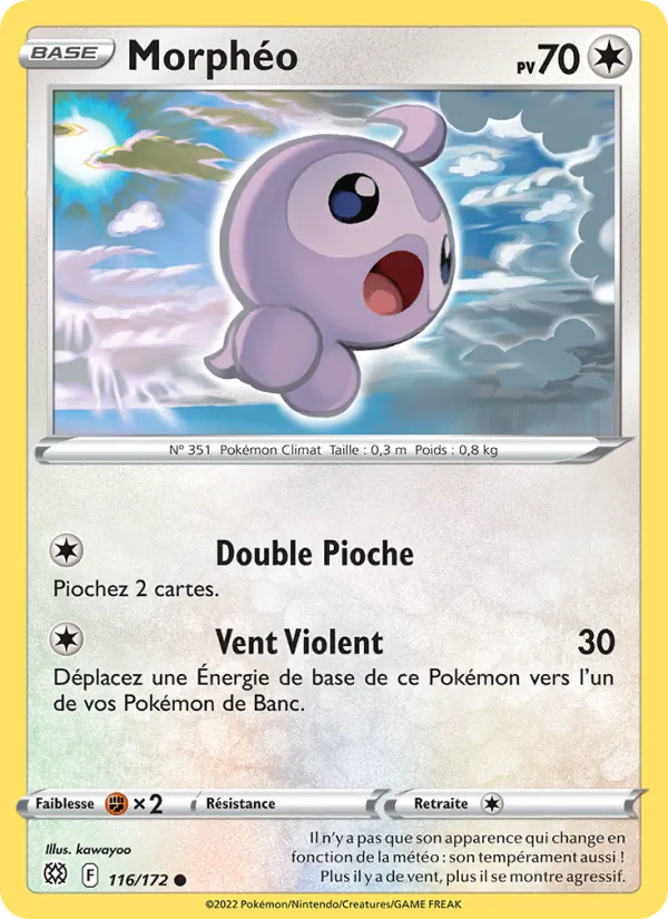 Carte Pokémon Morphéo 116/172 de l'extension Stars Étincelantes