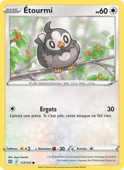 Carte Pokémon Étourmi 117 — Stars Étincelantes