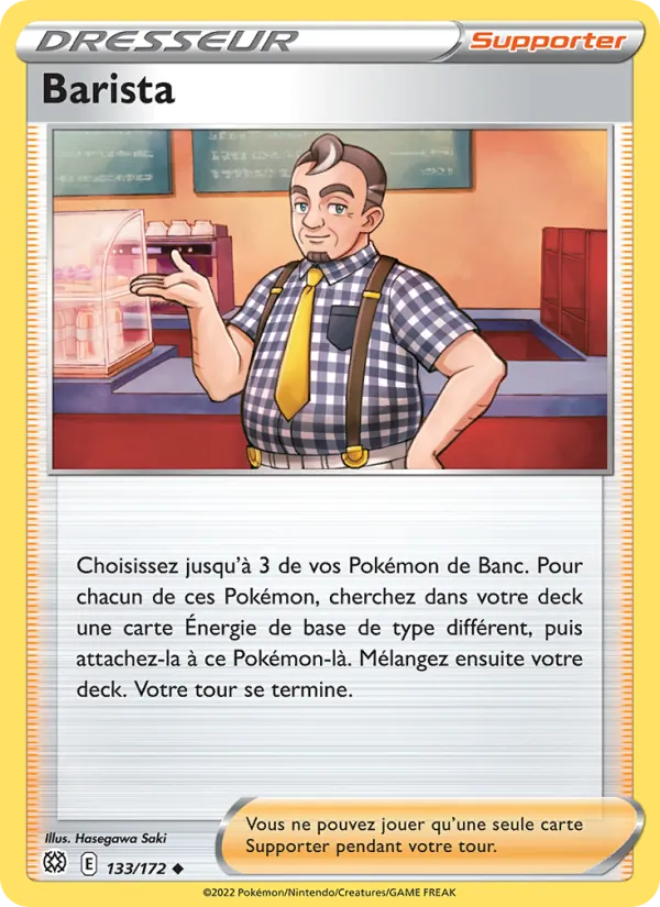 Carte Pokémon Barista 133/172 de l'extension Stars Étincelantes