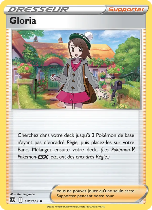 Carte Pokémon Gloria 141/172 de l'extension Stars Étincelantes